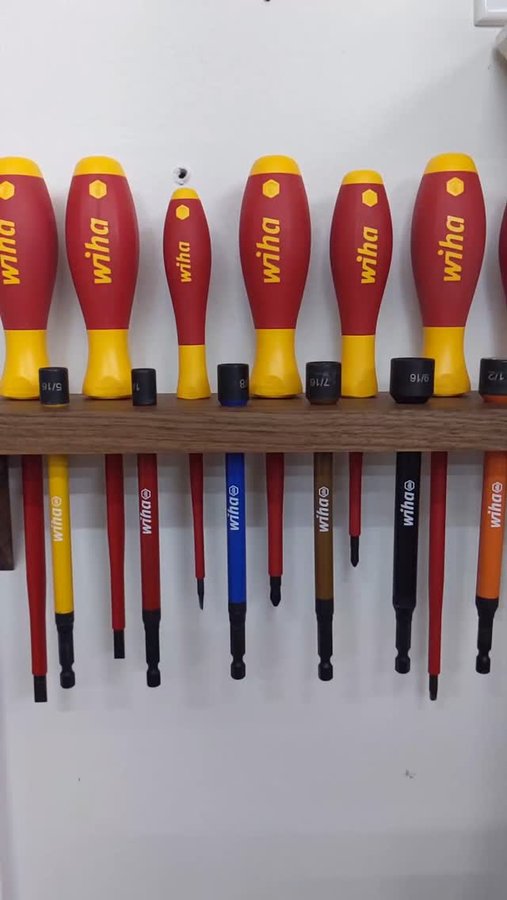 Instagram post by @radeksworkshop for Wiha Tools. Caption reads: Do you like to keep them handy?
#toolholder #tools....