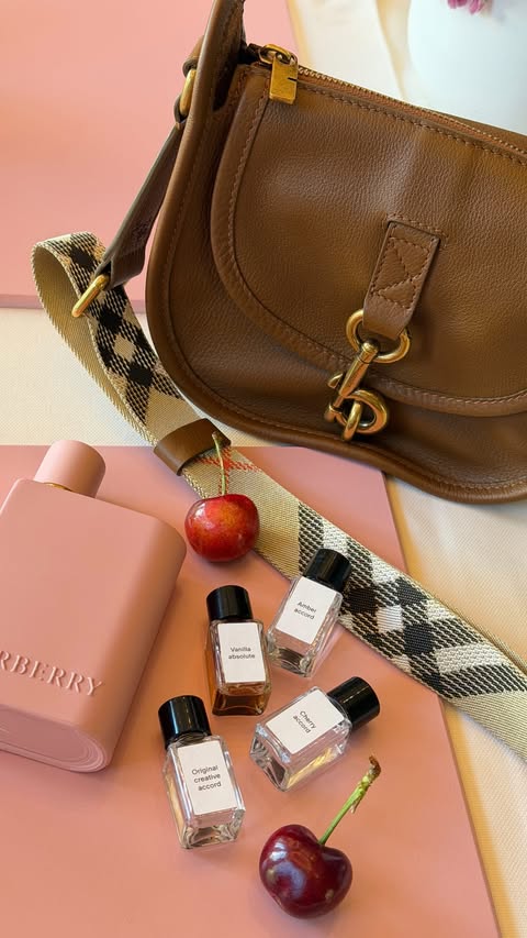 Instagram post by @amandadiaz for Burberry. Caption reads: A magical trip to London with @burberrybeauty to....