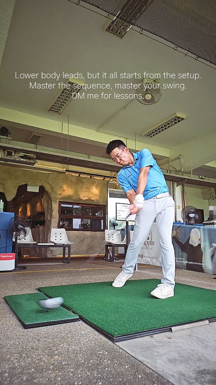 Instagram post by @stabilityndistance for COBRA Golf. Caption reads: When I teach my students, I emphasize leading the....