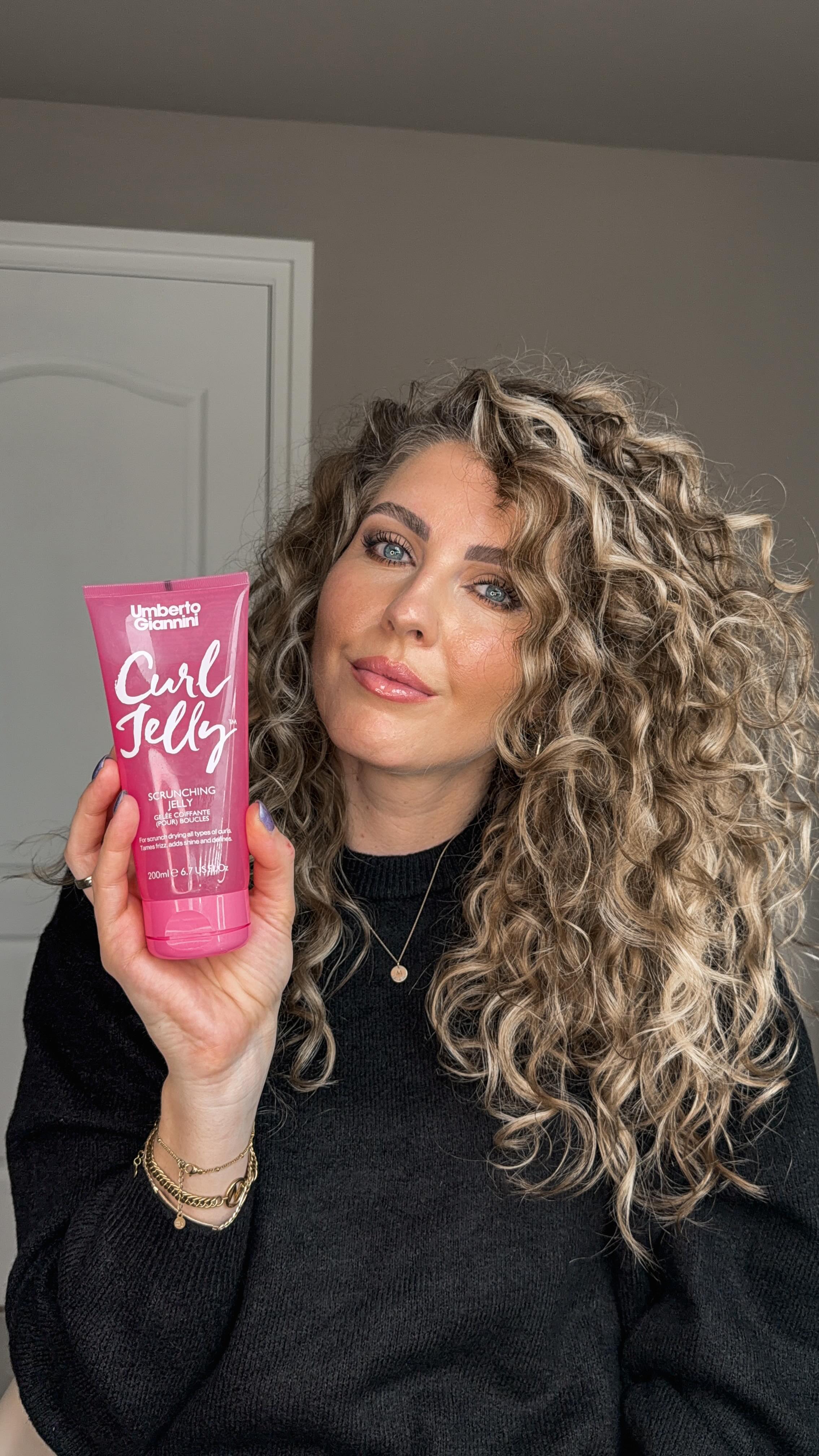 Instagram post by @curlykiet for Kruidvat. Caption reads: OMG Trying the UK’s No1 Curly Hair Product....