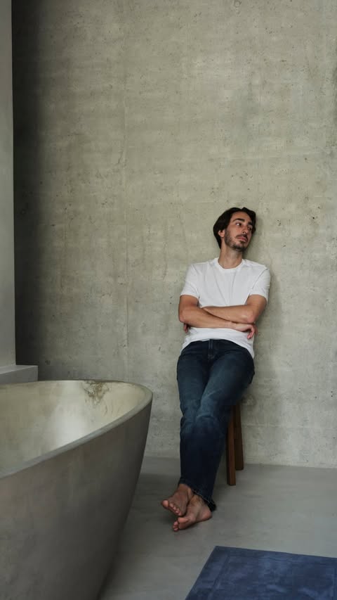 Instagram post by @pieterpeulen for Mango. Caption reads: [...] around a more present way of living.....