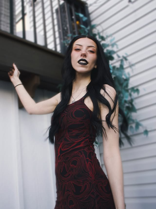Instagram post by @rikkichuu for Blackmilk Clothing. Caption reads: Elder Scrolls x @blackmilkclothing 🔥⚔️🔮✨ which....