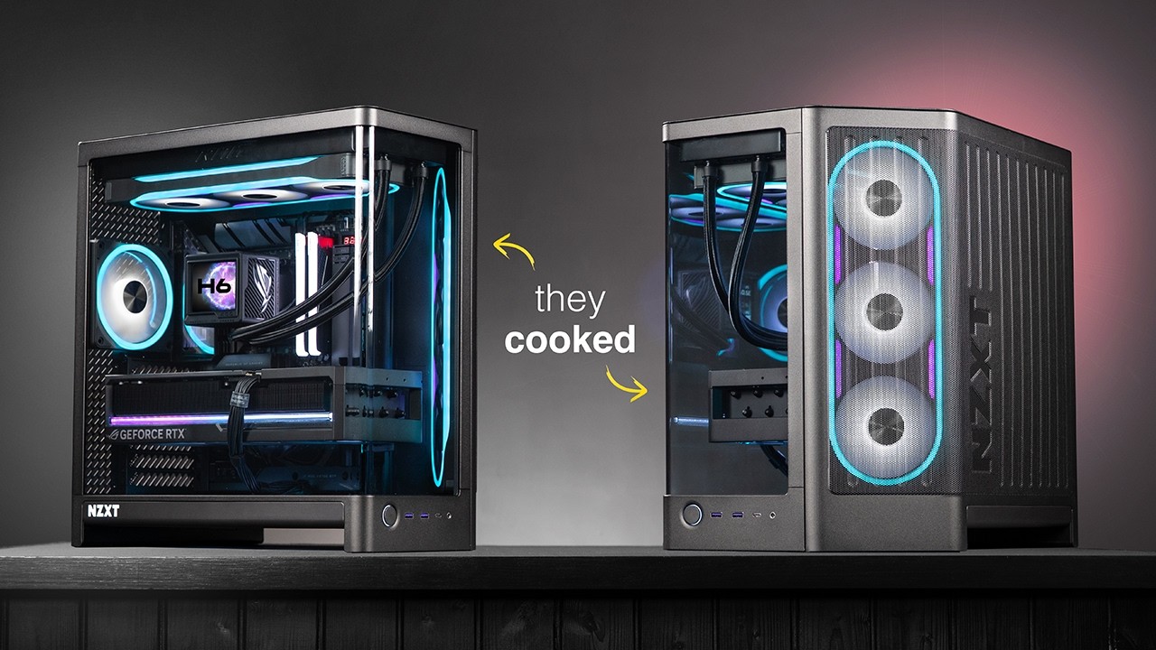 YouTube post by @Mr_Matt_Lee for NZXT. Caption reads: The New H6: NZXT's Best PC Case Yet? | RTX 5080....