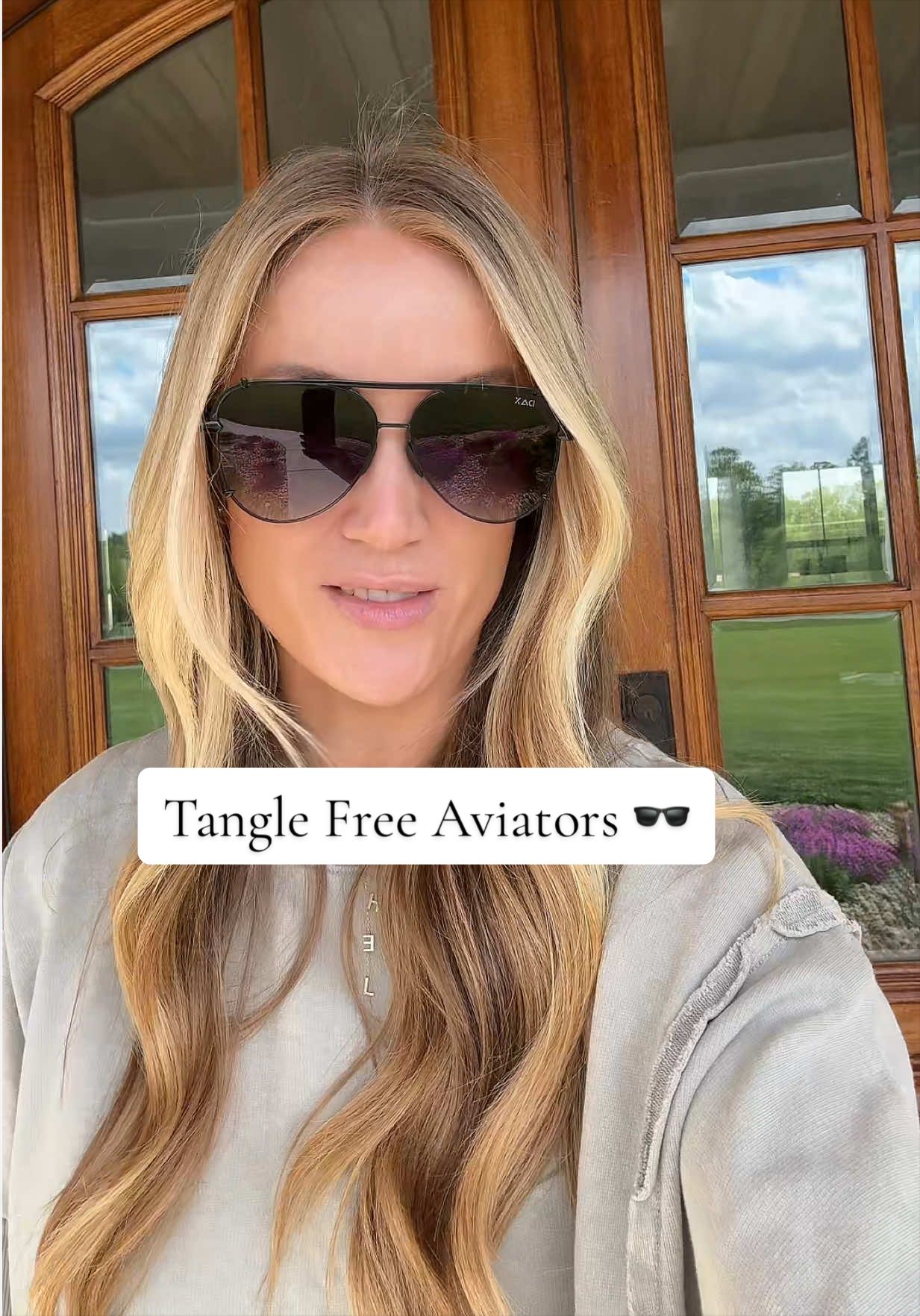 TikTok post by @justanotherrach2.0 for Dax Eyewear. Caption reads: [...] #aviators #sunglasses @Dax Eyewear.