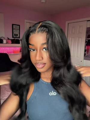 TikTok post by @therealmiaali2 for Sunber Hair. Caption reads: [...] but affordable 😍😍🎀 hair from @Sunber Hair....