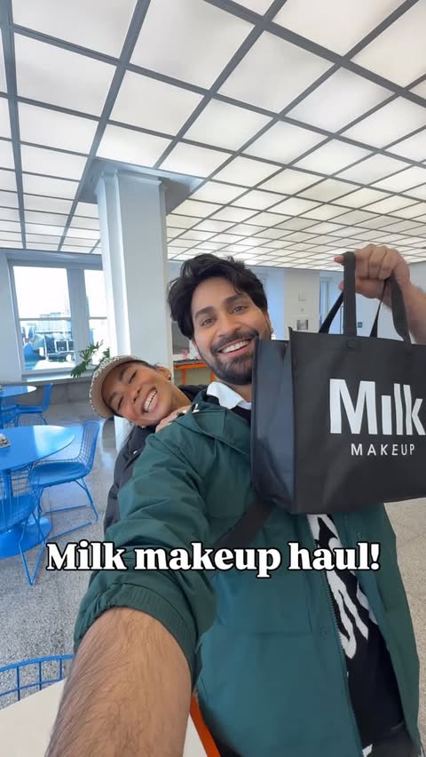 Instagram post by @wingitwithankush for Sephora. Caption reads: @milkmakeup & @namtan.aware spoiled me silly in....