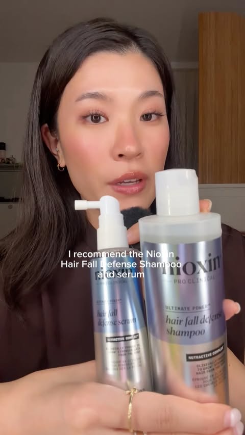 Instagram post by @danna.yang for NIOXIN. Caption reads: [...] right products to help promote growth....