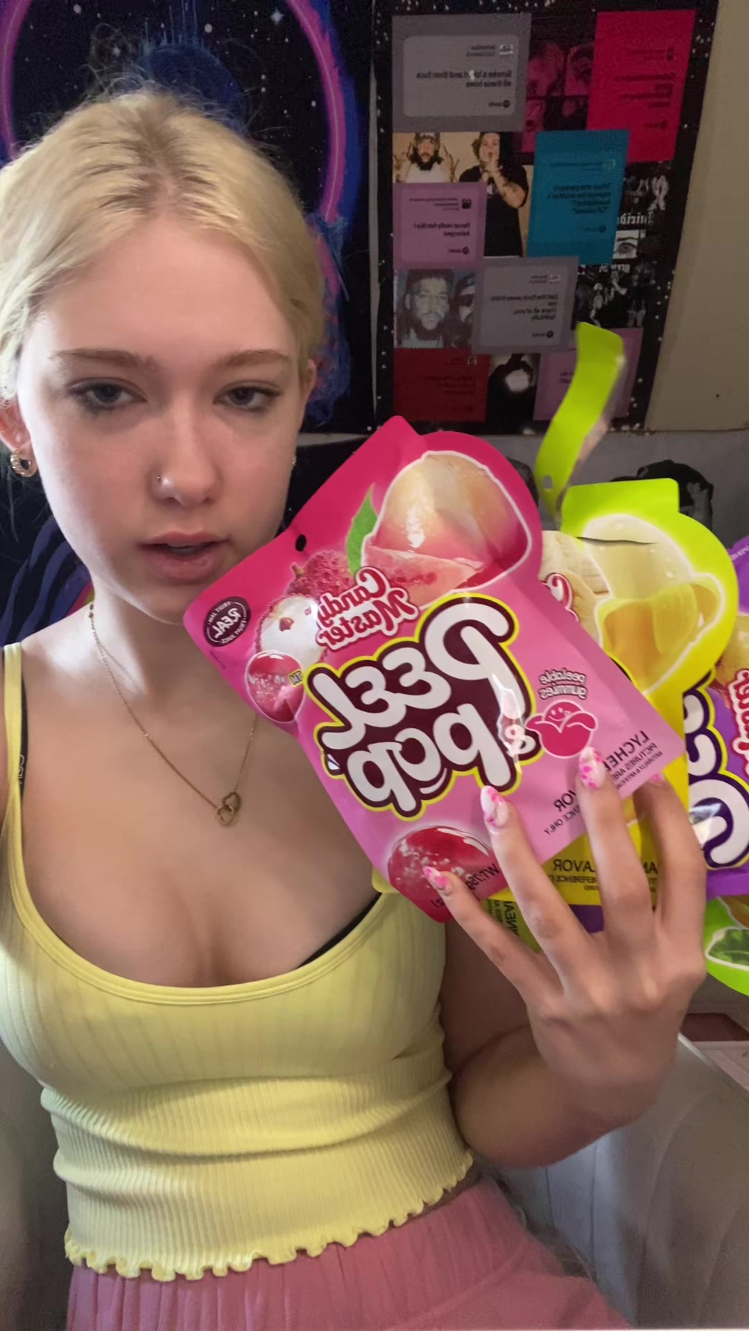TikTok post by @officialdeseree for Happy Global Choice. Caption reads: Peel and Pop Candy! @HAPPY GLOBAL CHOICE....