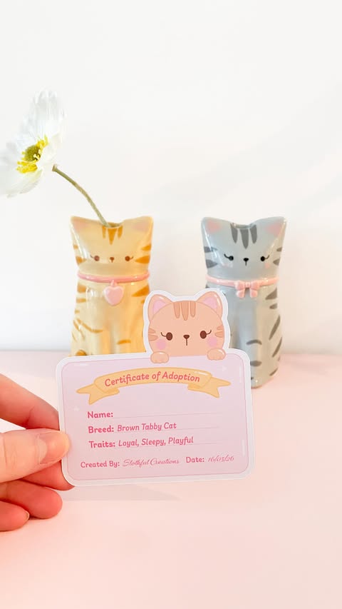 Instagram post by @slothfulcreations for Spotlight. Caption reads: [...] the authenticity cards using....