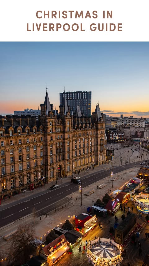 Instagram post by @kelseyinlondon for Radisson. Caption reads: ad 🎄🇬🇧 Christmas in Liverpool Guide....