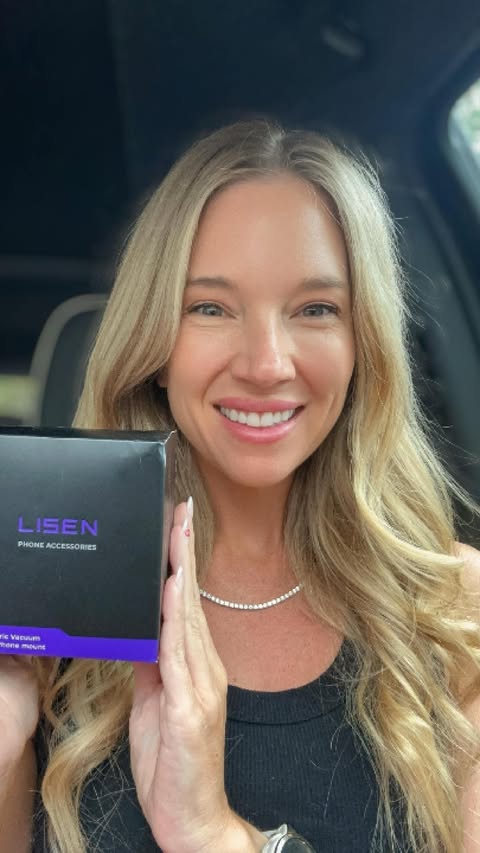 Instagram post by @roseandgreyfashion for LISEN. Caption reads: Holiday carpools, Target runs… the @lisentech....