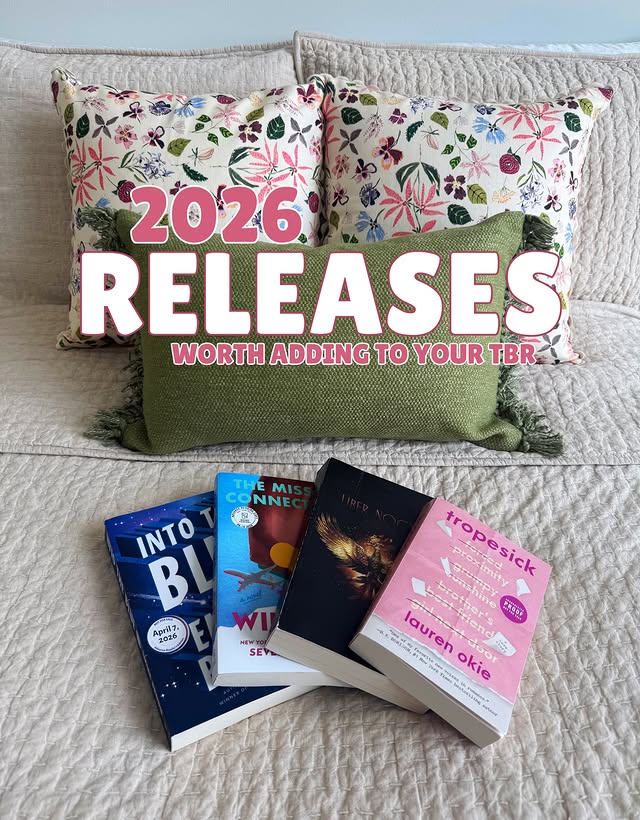 Instagram post by @kenzs.booknook for Gallery Books Group. Caption reads: 2026 releases (that i read as ARC’s) that are....