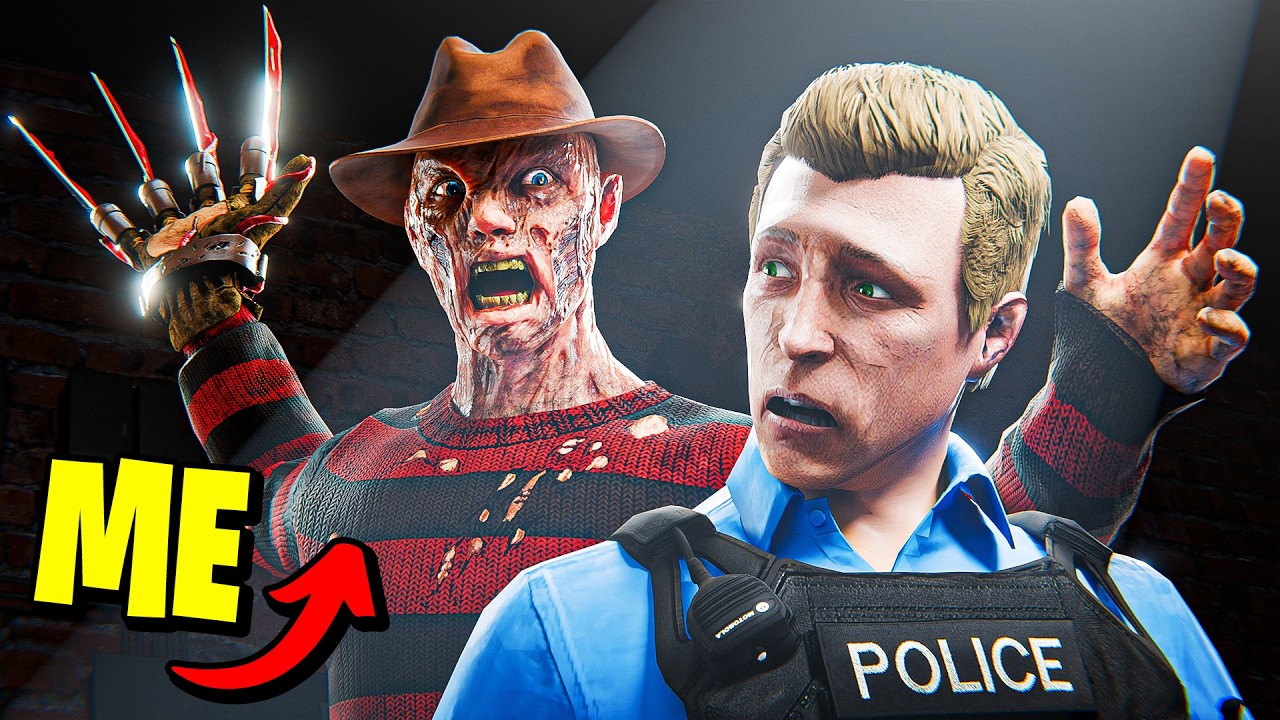 YouTube post by @JustHavocYT for SteelSeries. Caption reads: Hunting Streamers As Freddy Krueger In GTA 5 RP.