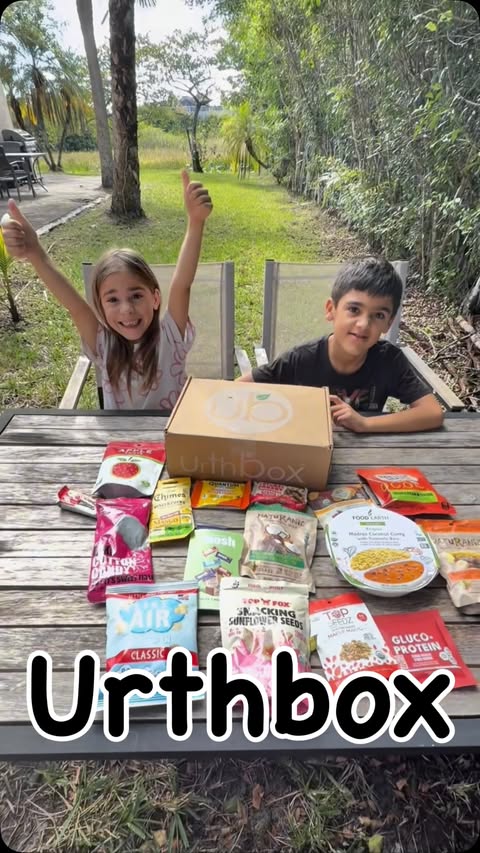 Instagram post by @pinarsfindings for UrthBox. Caption reads: My kids cannot wait for @urthbox mystery box every....