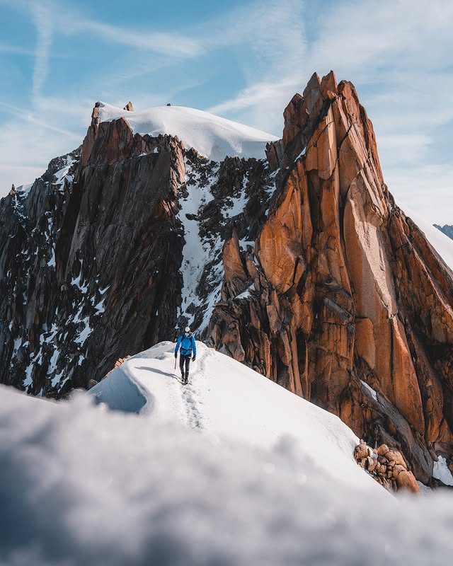 Instagram post by @josefwittibschlager for Mammut. Caption reads: [...] have to think about. Finally testing the....