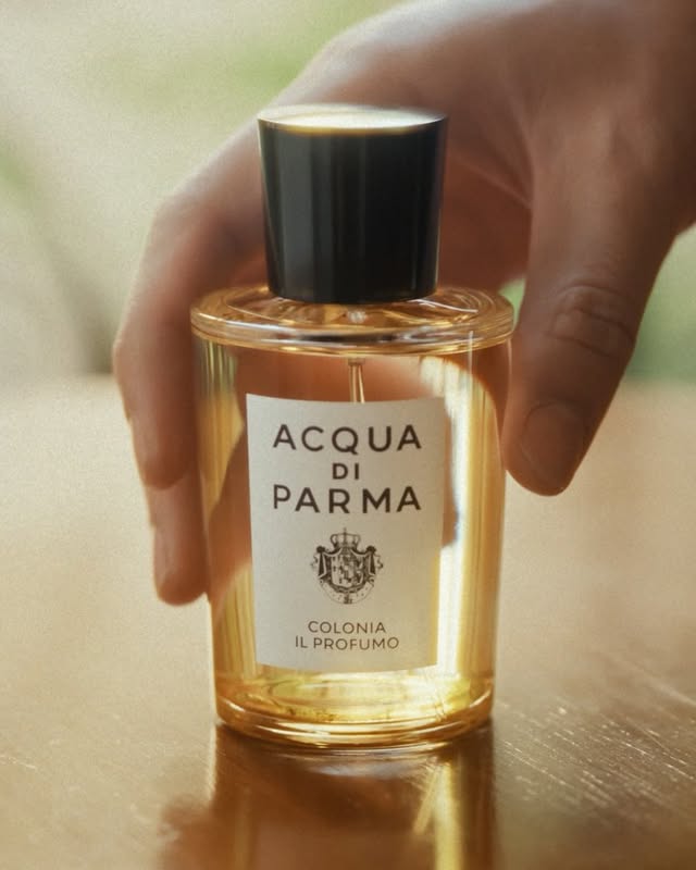 Instagram post by @waybuss for Acqua di Parma. Caption reads: [...] embodying the art of living. #AcquadiParma....
