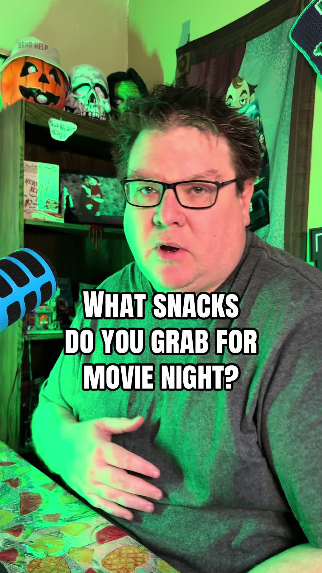 TikTok post by @scaredycast for FD Pantry. Caption reads: [...] snacks do you go for? Have you tried....