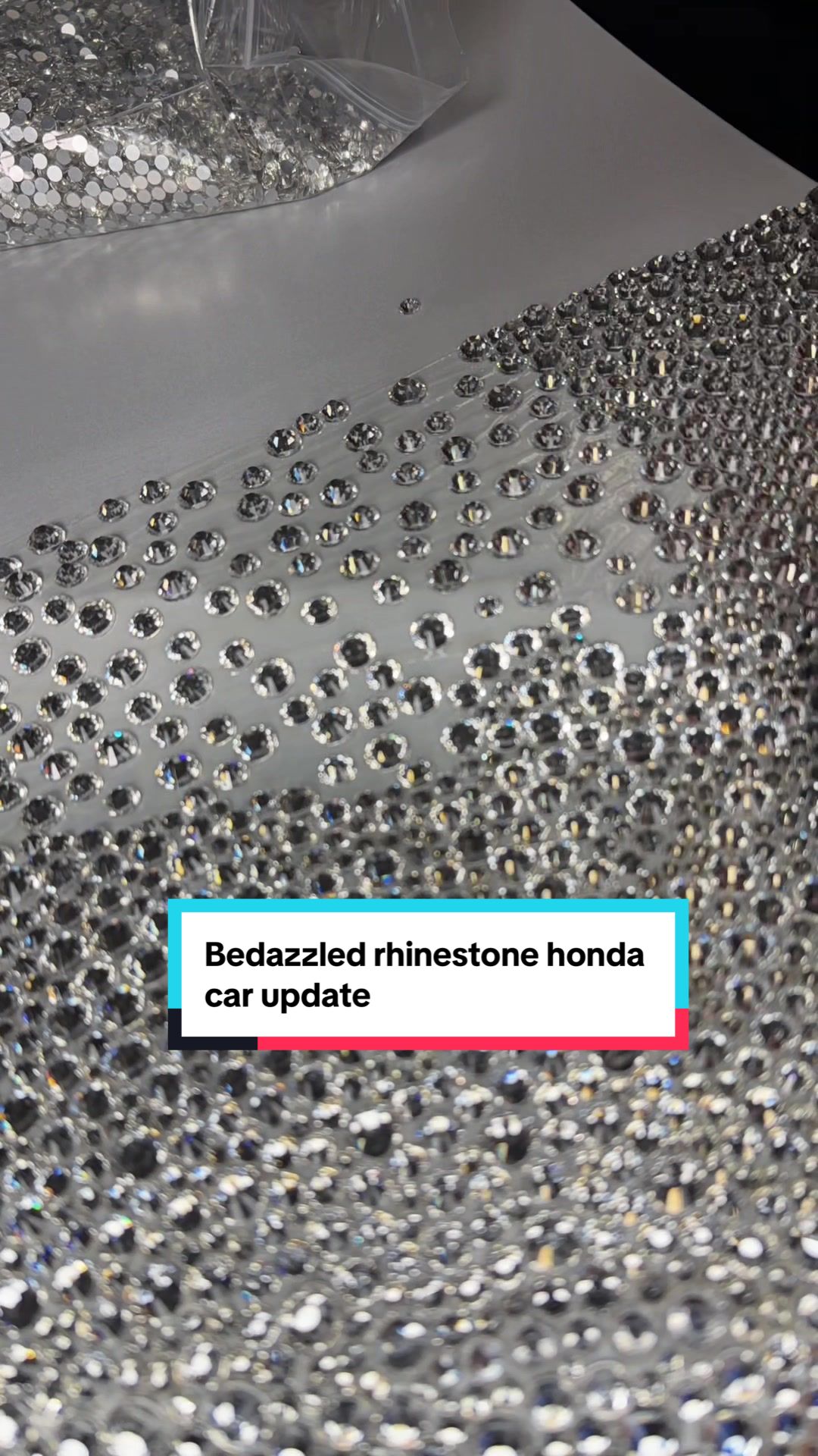 TikTok post by @bijoubybecca for Honda. Caption reads: Another week down bedazzling the car😎 I do....