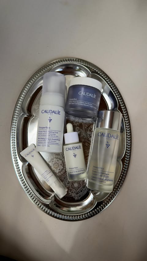 Instagram post by @paulinakurka for Caudalie. Caption reads: [...] with my refined spring morning routine....