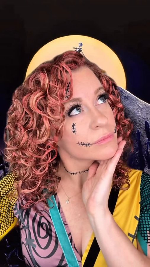 Instagram post by @curlicue_lu for CURLSMITH. Caption reads: One of my favorite costumes! And I love....