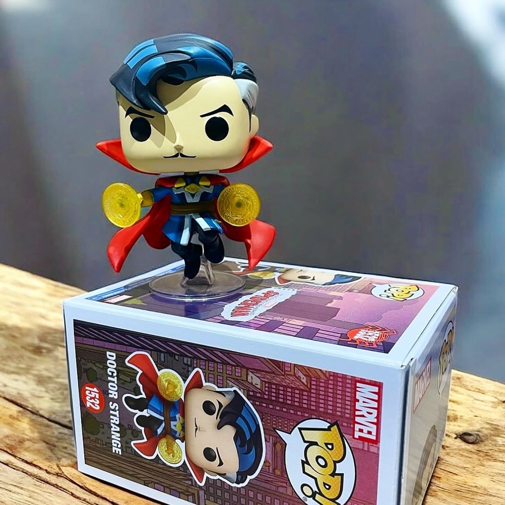 Instagram post by @funkopopsnews for BoxLunch. Caption reads: [...] Amzn ~ fnkpp.com/AmSpid Thanks....