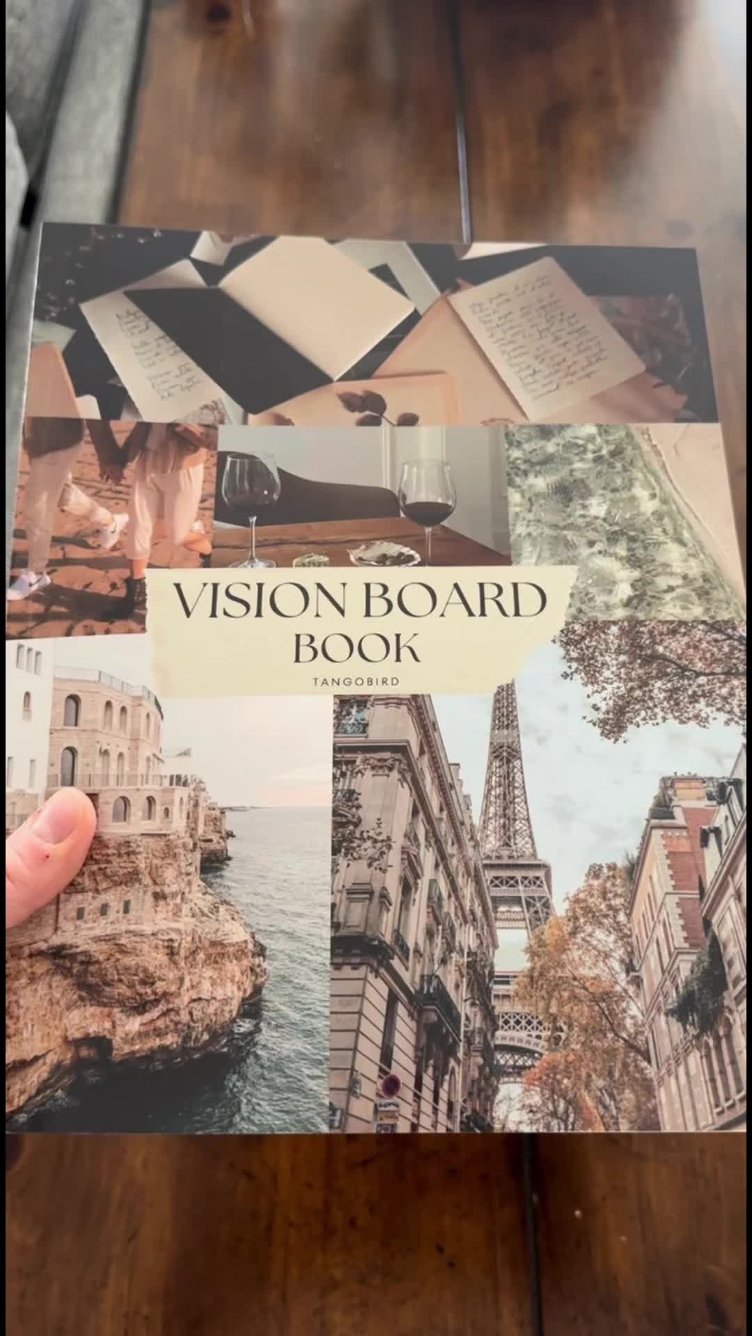 TikTok post by @breezypleazy for TangoBird Publishing. Caption reads: This vision board book has something for EVERYONE.....