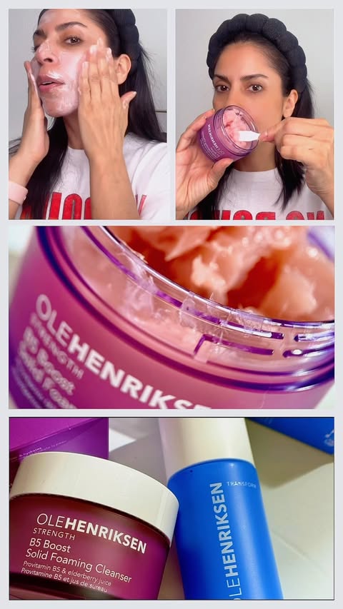 Instagram post by @beautybubble0326 for OLEHENRIKSEN. Caption reads: [...] barrier and replenishes hydration. -....