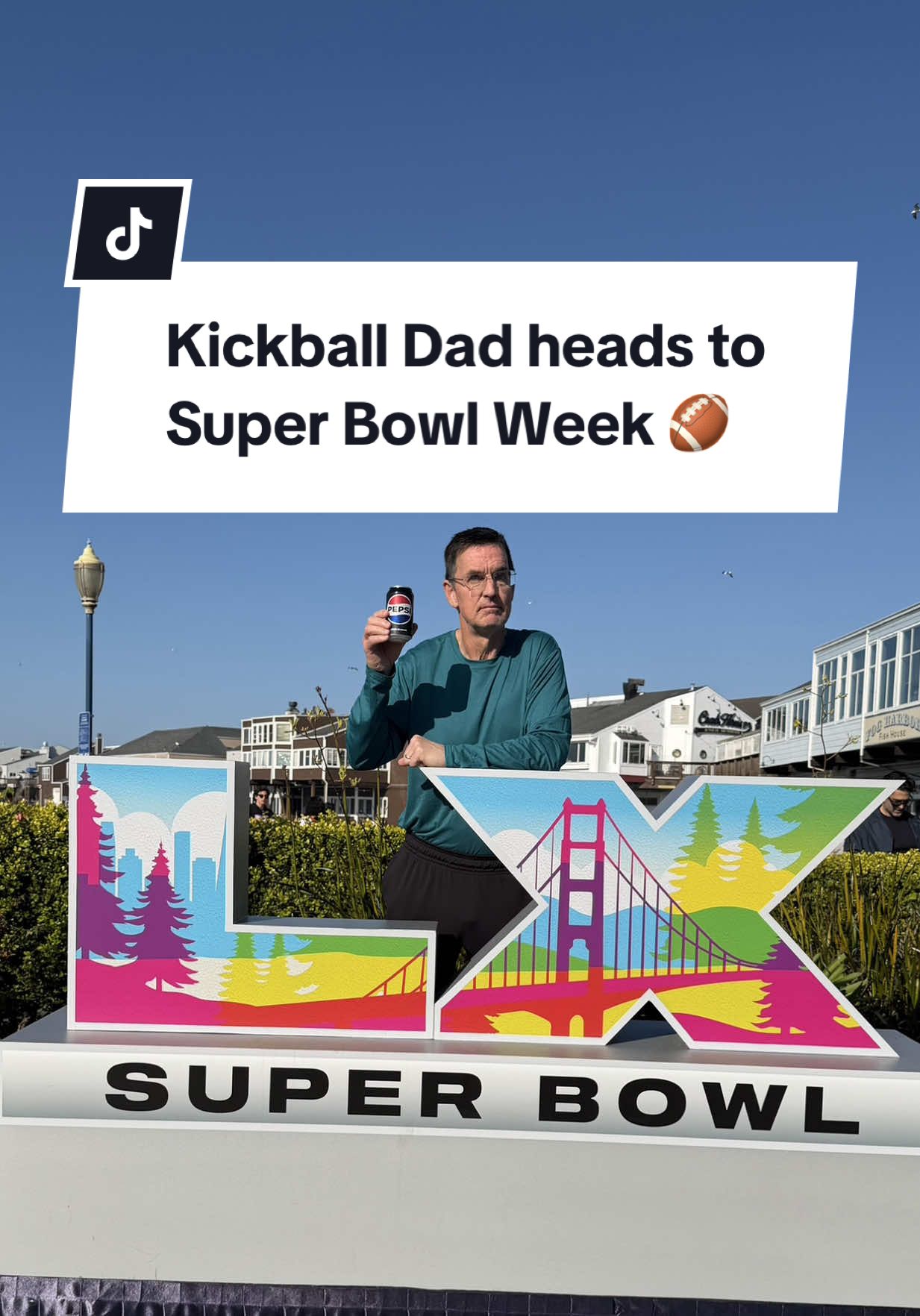 TikTok post by @alyssacronin13 for Frito-Lay. Caption reads: Kickball Dad is ready for Super Bowl Weekend with....
