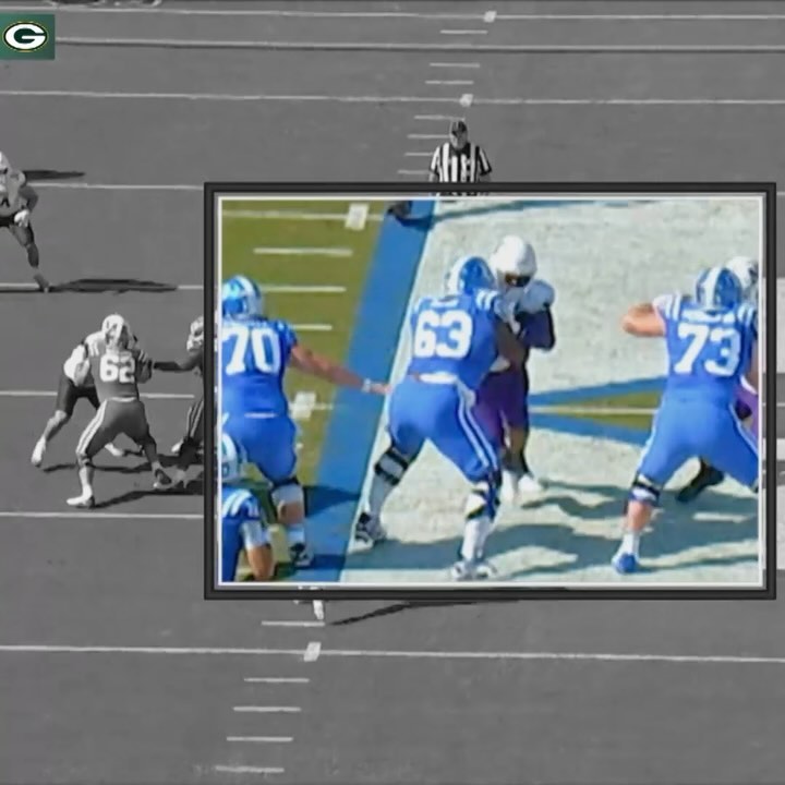 Instagram post by @monk._ for American Family Insurance. Caption reads: Another versatile player added to the O-line. 😤....