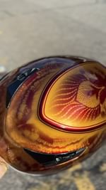 Instagram post by @michellerenexo for Biltwell. Caption reads: HELMET RAFFLE: $35 an entry any size @biltwell....