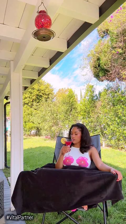 Instagram post by @itsmyrayeraye for Vital Proteins. Caption reads: [...] lime, hibiscus tea, and a serving of....