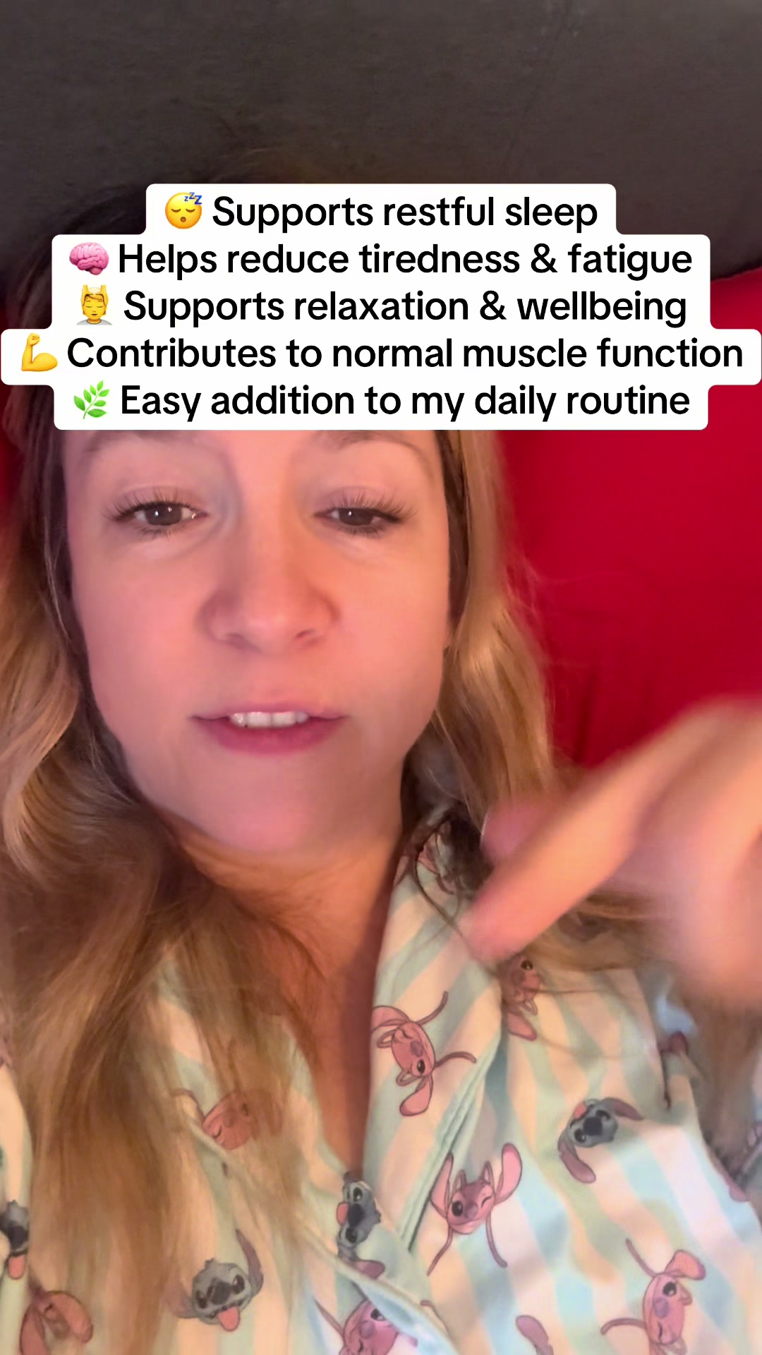 TikTok post by @mummymarketing for Noble Nature. Caption reads: [...] #mumsover40 #SleepSupport @NobleNature.