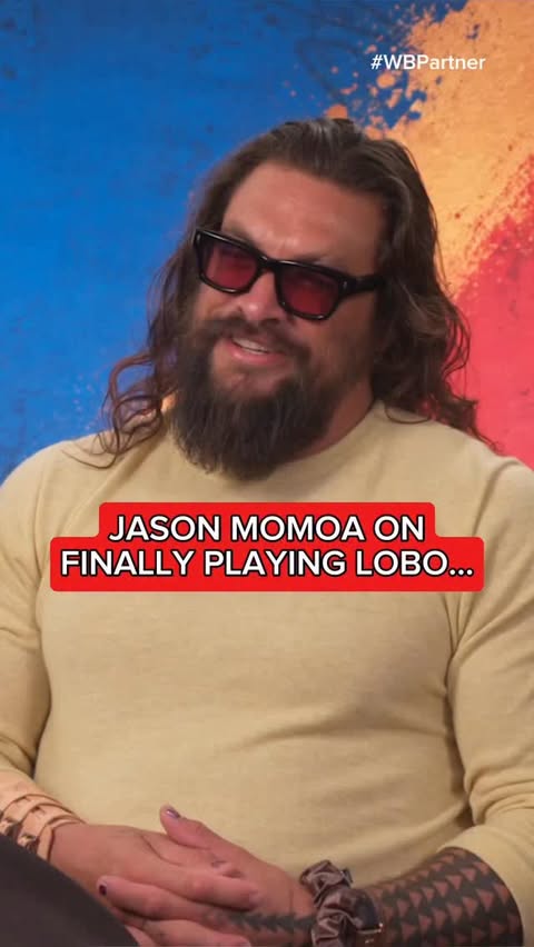 Instagram post by @supergirl for DC. Caption reads: #WBpartner Jason Momoa is FINALLY Lobo! 🔥 See him....