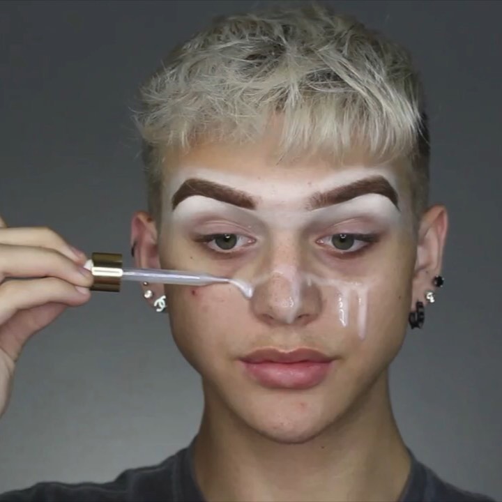 Instagram post by @ethanisupreme for butter LONDON. Caption reads: [...] @colourpopcosmetics foundation. ⚡️....