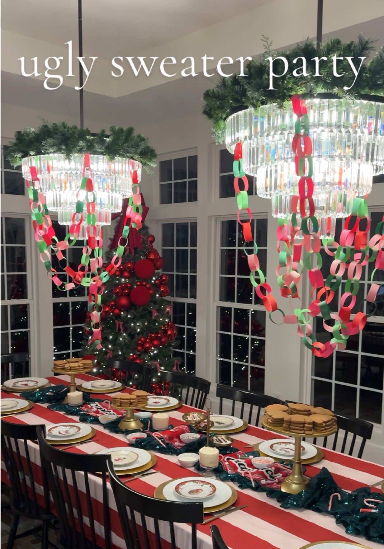 TikTok post by @samanthabauchmann for ChapStick. Caption reads: UGLY CHRISTMAS SWEATER PARTY with @ChapStick.US //....