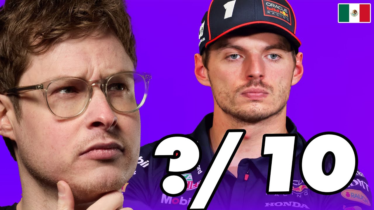 YouTube post by @mattp1tommy for carVertical. Caption reads: Our F1 Driver Ratings for the 2025 Mexico City....