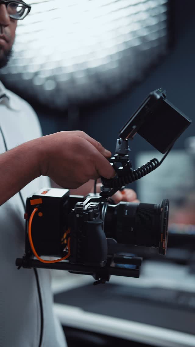 Instagram post by @k24tech for SmallRig. Caption reads: Full handheld rig build ASMR with the Nikon ZR.....