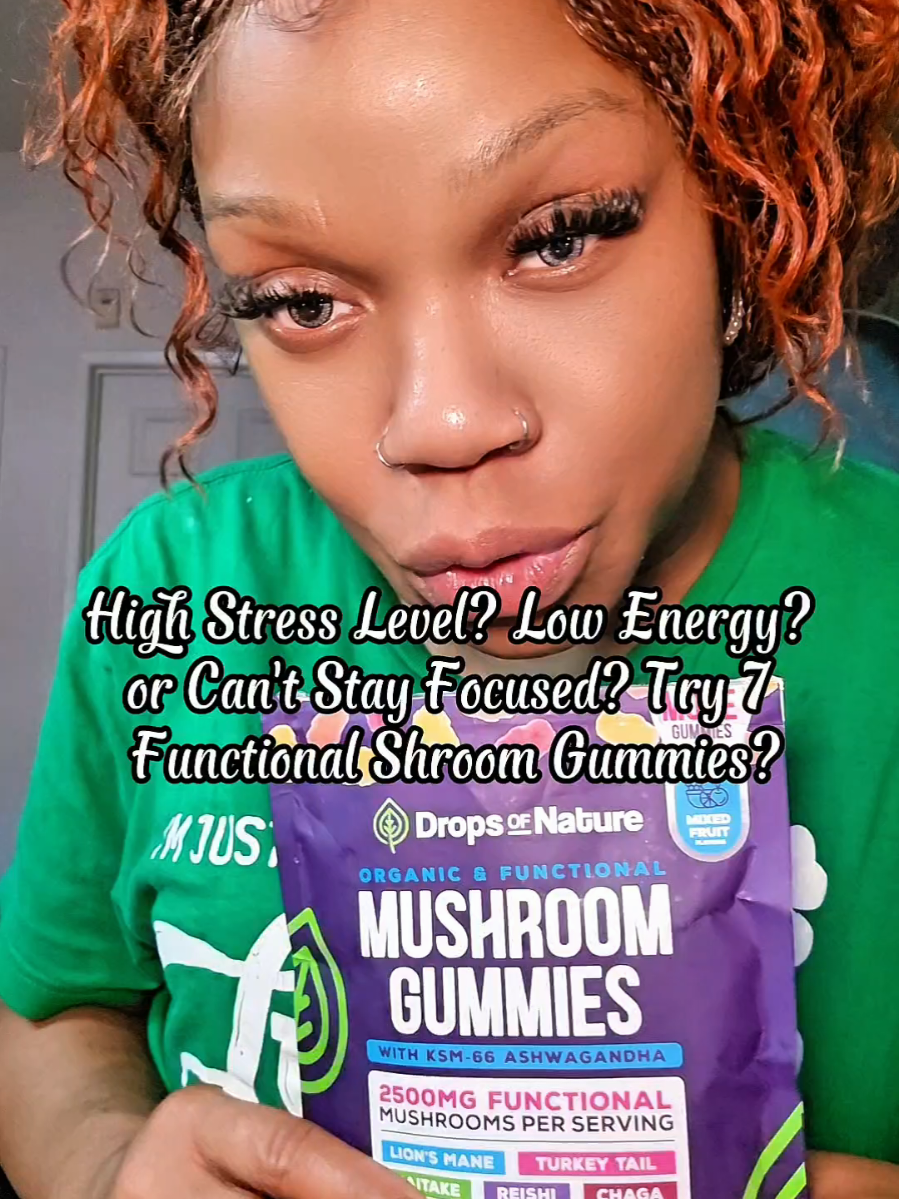 TikTok post by @chefshonjay for Drops of Nature. Caption reads: Mushrooms Really Do Work! @Drops Of Nature....