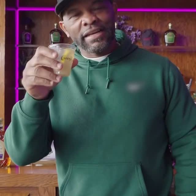 Instagram post by @fredtaylor for Crown Royal. Caption reads: #ad Pulled up to the @crownroyal footprint at the....