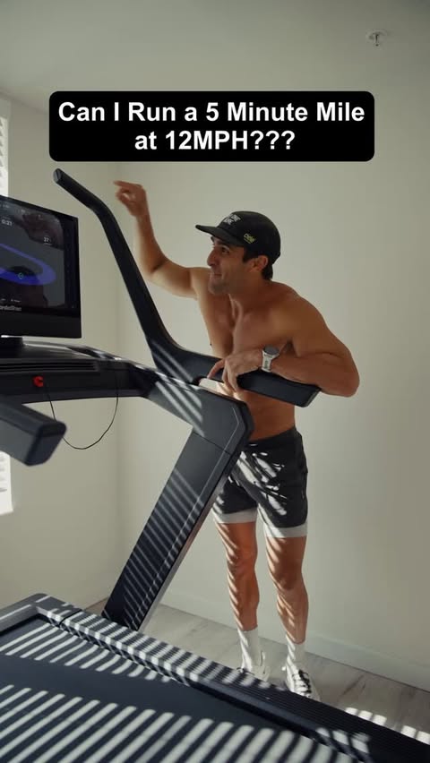 Instagram post by @joeymiuccio for NordicTrack. Caption reads: [...] effort, and the cushioning on the....