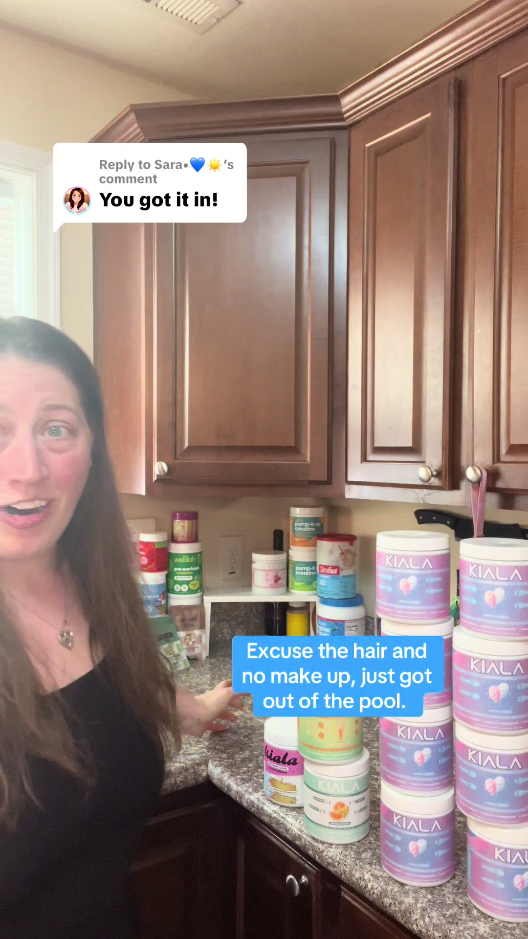TikTok post by @ashleyrichards263 for Kiala Nutrition. Caption reads: [...] how long it will be out of stock.....