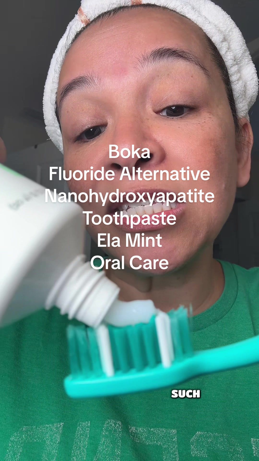 TikTok post by @brencataldo for Boka. Caption reads: [...] clean living journey, check this out. @Boka....