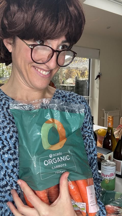 Instagram post by @carlaafreeman for Ocado. Caption reads: Ad. @ocadouk delivery day is always one of my....