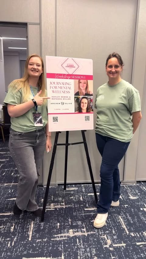 Instagram post by @hayleyremdeart for Archer and Olive. Caption reads: This time last week Hayley and Natasha were in....