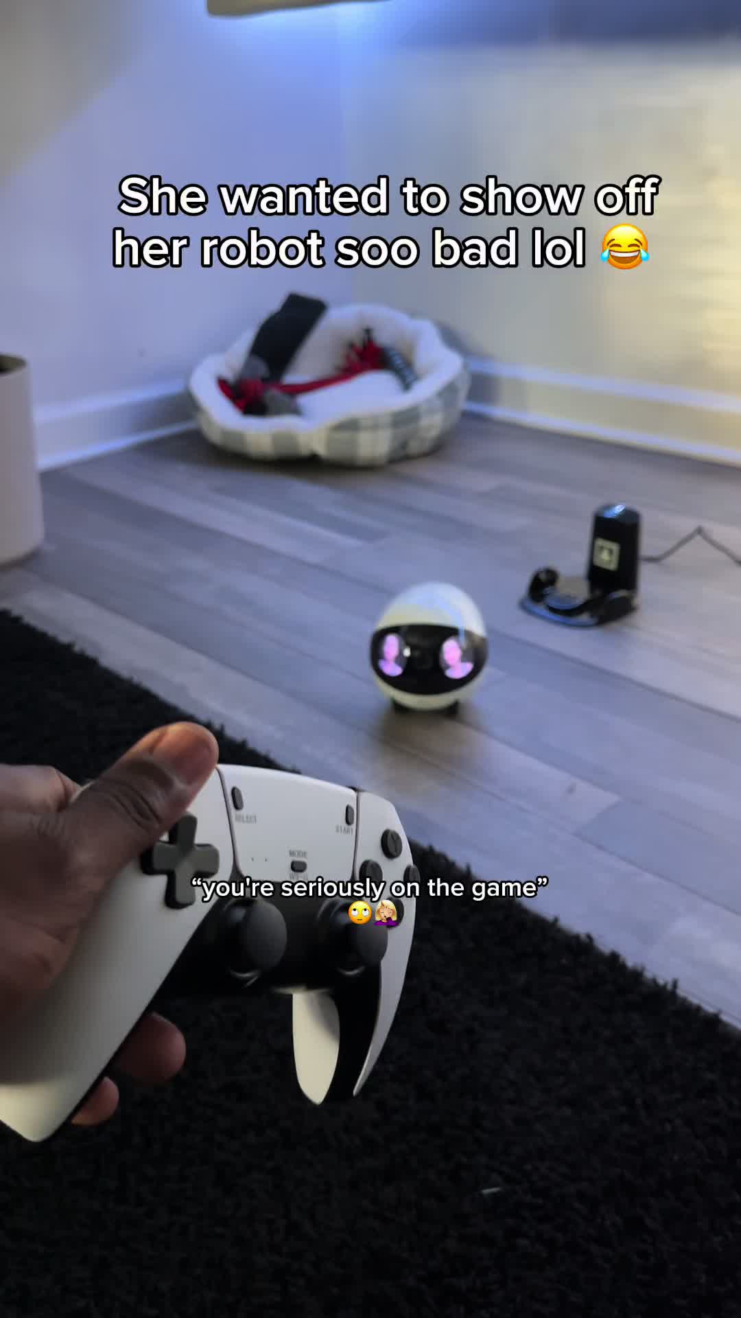 TikTok post by @malikndestiny for Enabot. Caption reads: [...] 😂😂 #longdistancerelationship #couples....