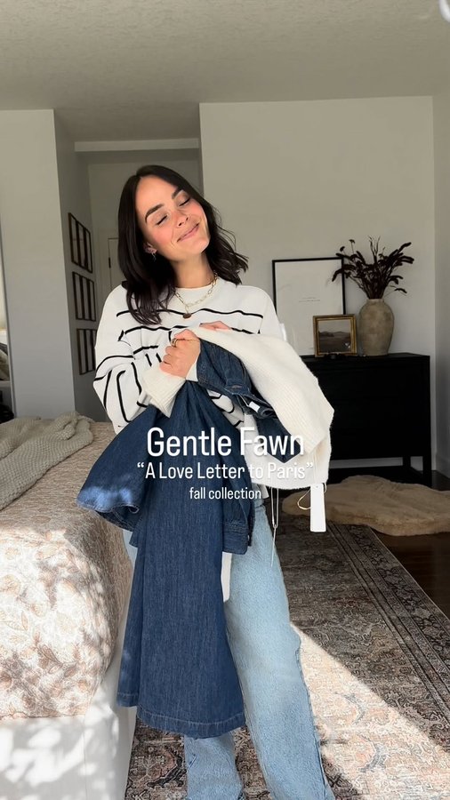 Instagram post by @catherine.wigg for Gentle Fawn. Caption reads: Gentle Fawn just released their new fall French....