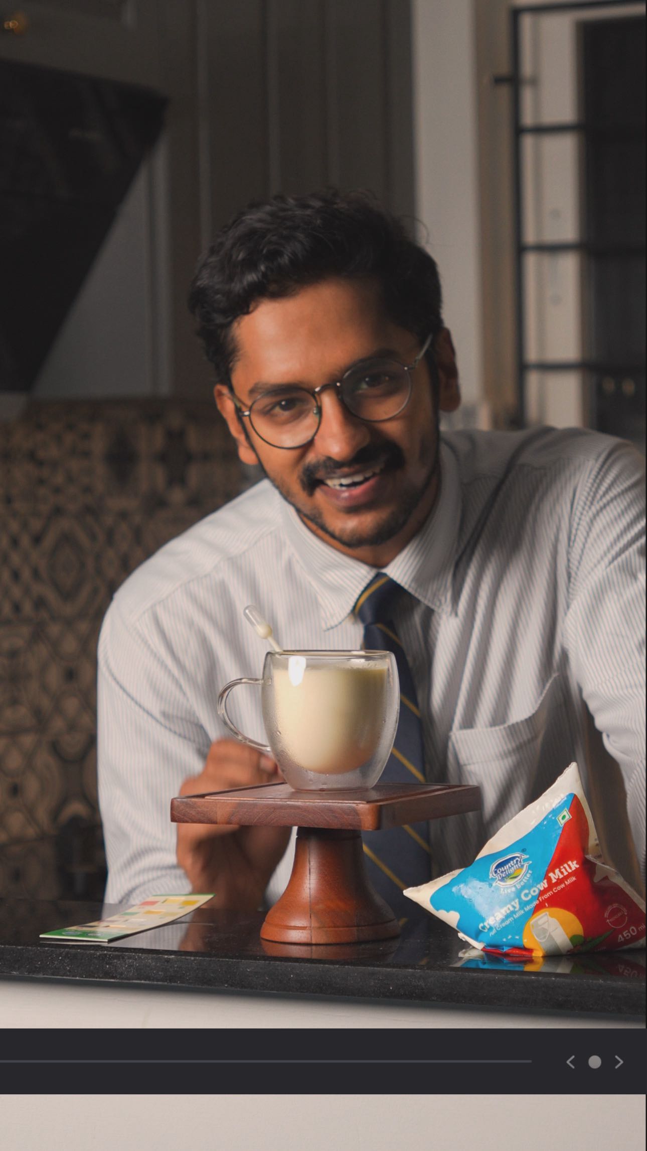 Instagram post by @thehippiewriter for Country Delight. Caption reads: One man. One mission. Mr. Paal Raj has zero....