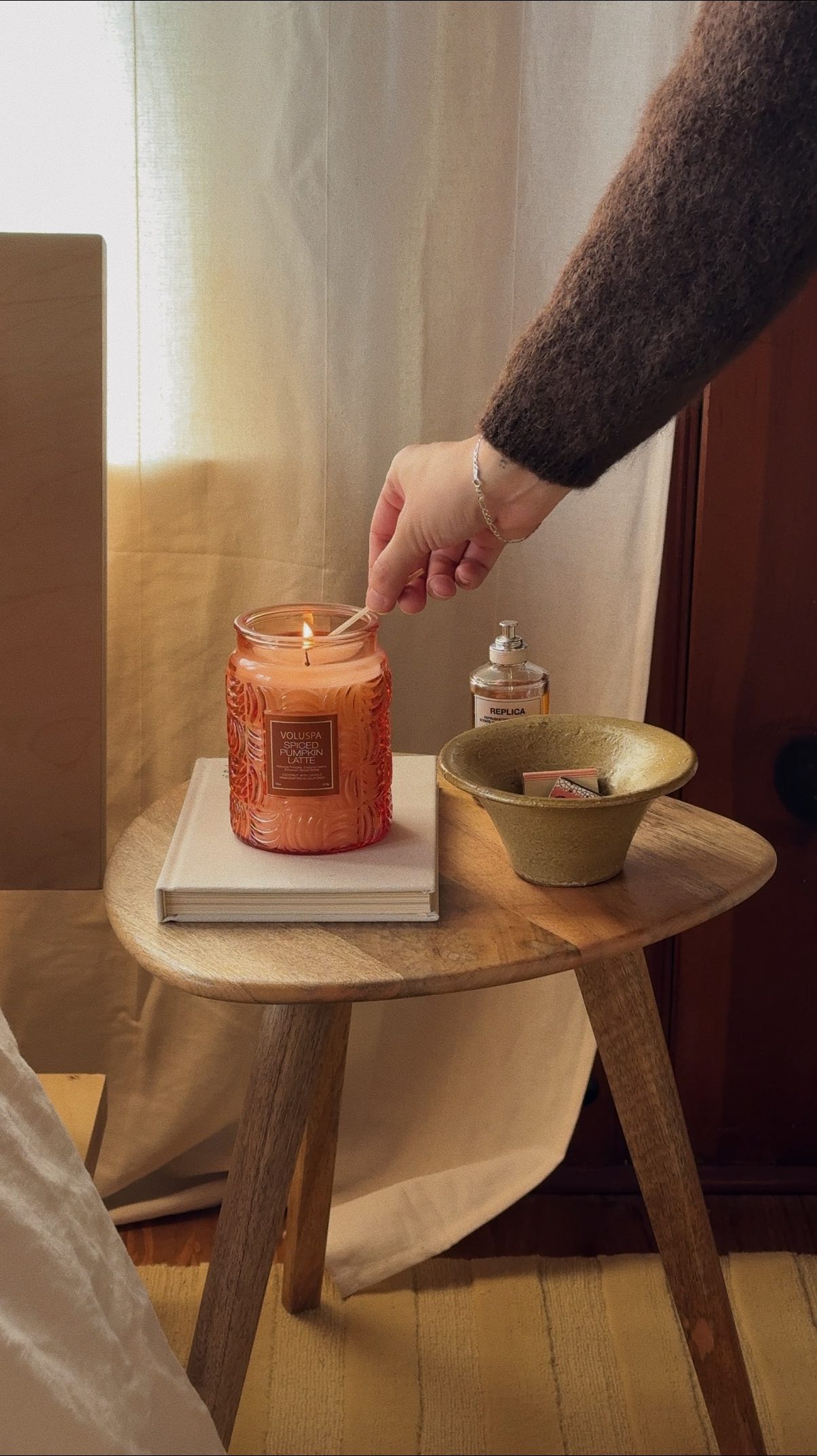 Instagram post by @themoptop for Voluspa. Caption reads: AD There really is something special about fall.....