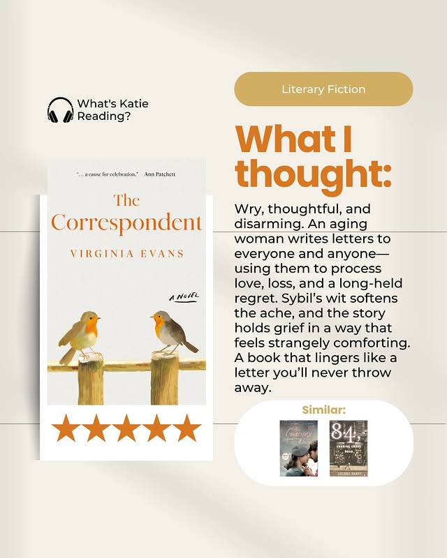 Instagram post by @whats_katie_reading for Crown Publishing. Caption reads: Thank you @prhaudio for the audiobook- it is truly....