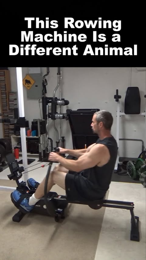 Instagram post by @nicknilsson1 for Merach. Caption reads: [...] nice rowing machine (the RS3) from....